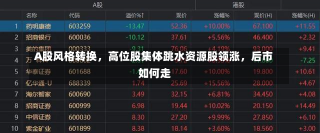 A股风格转换，高位股集体跳水资源股领涨，后市如何走-第2张图片