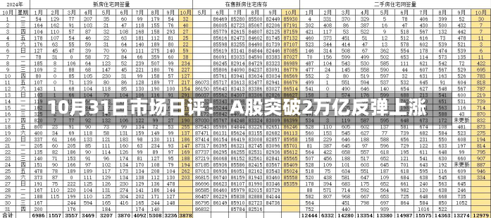 10月31日市场日评： A股突破2万亿反弹上涨-第1张图片