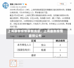 上海最新疫情最新消息，上海最新疫情最新公布-第3张图片