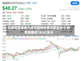 交易员在美国大选之前增持美元多头头寸 持有规模近180亿美元-第1张图片