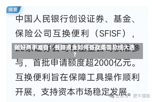 做好两手准备！各路资金如何备战美国总统大选？-第2张图片