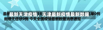 最新天津疫情，天津最新疫情最新数据-第3张图片