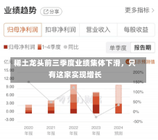 稀土龙头前三季度业绩集体下滑，只有这家实现增长-第2张图片