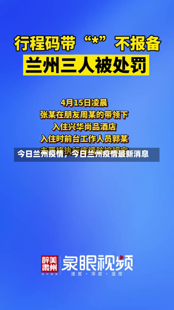 今日兰州疫情，今日兰州疫情最新消息-第1张图片