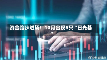 资金跑步进场！10月出现6只“日光基”-第1张图片