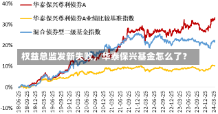 权益总监发新失败，华泰保兴基金怎么了？-第1张图片