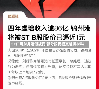 ST广网财务造假被罚 部分股民提交起诉材料-第1张图片