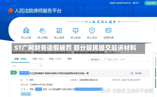 ST广网财务造假被罚 部分股民提交起诉材料-第2张图片