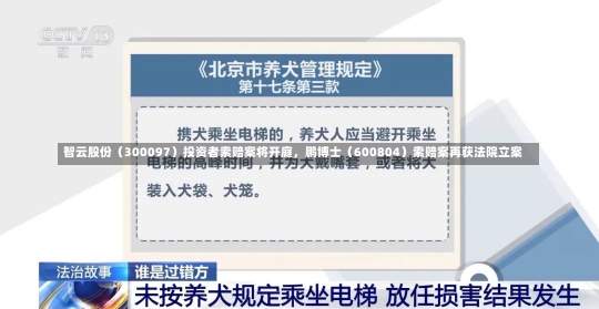 智云股份（300097）投资者索赔案将开庭，鹏博士（600804）索赔案再获法院立案-第1张图片