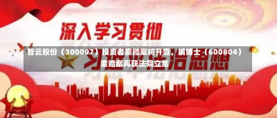 智云股份（300097）投资者索赔案将开庭，鹏博士（600804）索赔案再获法院立案-第2张图片