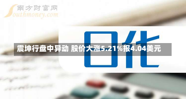 震坤行盘中异动 股价大涨5.21%报4.04美元-第3张图片