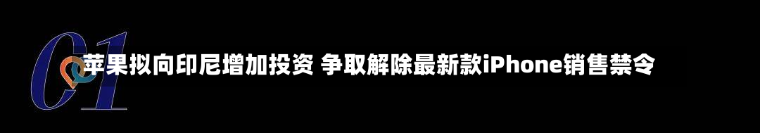 苹果拟向印尼增加投资 争取解除最新款iPhone销售禁令-第1张图片