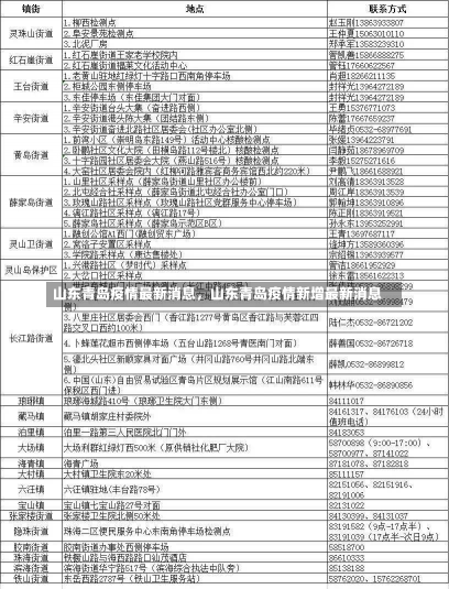 山东青岛疫情最新消息，山东青岛疫情新增最新消息-第3张图片