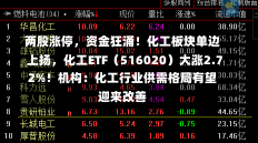 两股涨停，资金狂涌！化工板块单边上扬，化工ETF（516020）大涨2.72%！机构：化工行业供需格局有望迎来改善-第1张图片