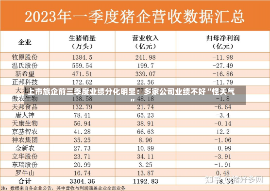 上市旅企前三季度业绩分化明显：多家公司业绩不好“怪天气”-第3张图片