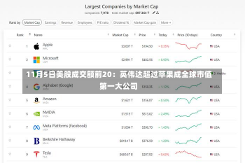 11月5日美股成交额前20：英伟达超过苹果成全球市值第一大公司-第1张图片