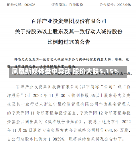 凤凰新媒体盘中异动 股价大跌5.15%-第3张图片