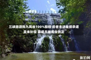 三峡旅游购九凤谷100%股权 后者未达业绩承诺且未补偿 裴道兵被责令改正-第1张图片