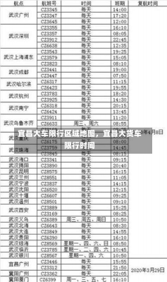 宜昌大车限行区域地图，宜昌大货车限行时间-第1张图片