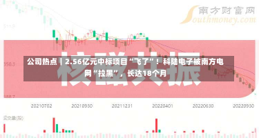 公司热点｜2.56亿元中标项目“飞了”！科陆电子被南方电网“拉黑”，长达18个月-第1张图片