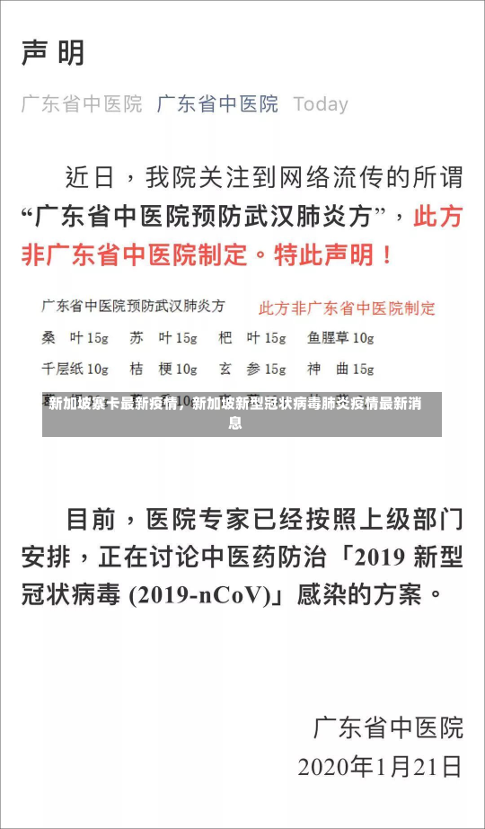 新加坡寨卡最新疫情，新加坡新型冠状病毒肺炎疫情最新消息-第1张图片