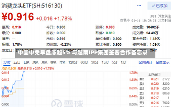 中国中免早盘涨超5% 与越南IPP集团签署合作备忘录-第1张图片