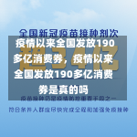 疫情以来全国发放190多亿消费券，疫情以来全国发放190多亿消费券是真的吗-第1张图片