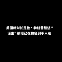 美国新财长是他？特朗普经济“谋主”被曝已在物色副手人选-第1张图片