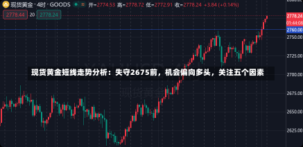 现货黄金短线走势分析：失守2675前，机会偏向多头，关注五个因素-第1张图片