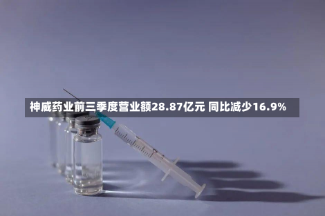 神威药业前三季度营业额28.87亿元 同比减少16.9%-第3张图片