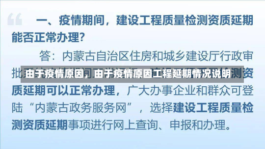 由于疫情原因，由于疫情原因工程延期情况说明-第1张图片