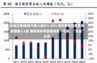 白电三季报|格力收入缩水5.34% 海尔智家销售费用是研发3.5倍 康佳毛利率垫底成唯一亏损、“失血”公司-第2张图片