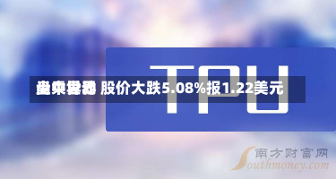 尚乘世界
盘中异动 股价大跌5.08%报1.22美元-第2张图片