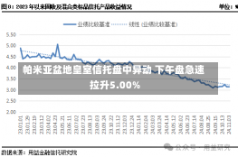 帕米亚盆地皇室信托盘中异动 下午盘急速拉升5.00%-第1张图片