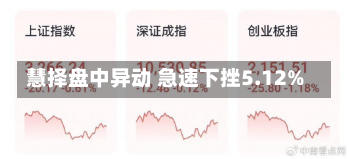 慧择盘中异动 急速下挫5.12%-第2张图片