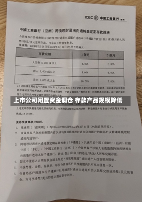 上市公司闲置资金调仓 存款产品规模降低-第2张图片