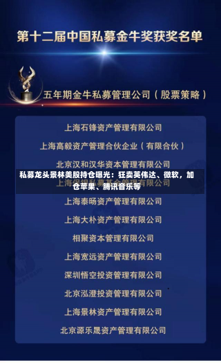 私募龙头景林美股持仓曝光：狂卖英伟达、微软，加仓苹果、腾讯音乐等-第3张图片