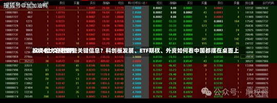 2024上交所世界
投资者大会看哪些关键信息？科创板发展、ETF期权、外资如何看中国都摆在桌面上-第1张图片