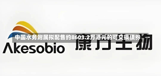 中国水务附属拟配售约8603.2万港元的可交换债券-第2张图片