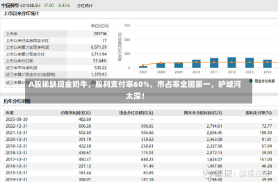 A股稀缺现金奶牛，股利支付率60%，市占率全国第一，护城河太深！-第1张图片