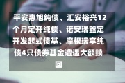 平安惠旭纯债、汇安裕兴12个月定开纯债、诺安瑞鑫定开发起式债基、摩根瑞享纯债4只债券基金遭遇大额赎回-第3张图片