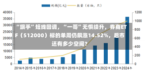 “旗手”短线回调，“一哥”无惧续升，券商ETF（512000）标的单周仍飙涨14.52%，后市还有多少空间？-第1张图片