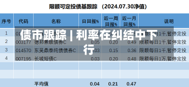 债市跟踪 | 利率在纠结中下行-第2张图片