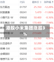 港股小米集团涨超3%-第1张图片