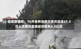 应急管理部：10月各种自然灾害共造成27.5万人次受灾直接经济损失4.5亿元-第1张图片