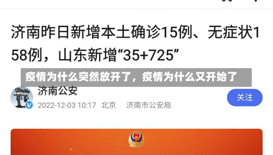 疫情为什么突然放开了，疫情为什么又开始了-第3张图片