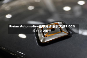 Rivian Automotive盘中异动 股价大涨5.00%报11.12美元-第1张图片