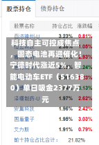 科技自主可控成焦点，固态电池再迎催化！宁德时代涨近5%，智能电动车ETF（516380）单日吸金2377万元-第1张图片