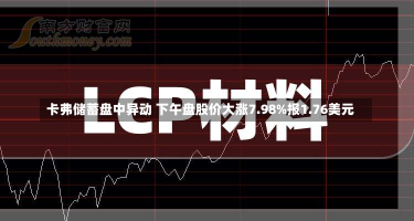 卡弗储蓄盘中异动 下午盘股价大涨7.98%报1.76美元-第2张图片