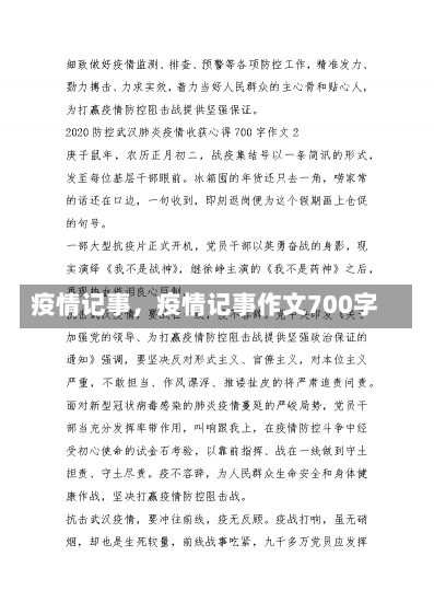 疫情记事，疫情记事作文700字-第1张图片